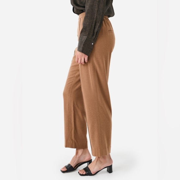 Vince Wool Blend Brushed Mid Rise Easy Pull-On Pant in Dark Beach Corpcore - Picture 4 of 14